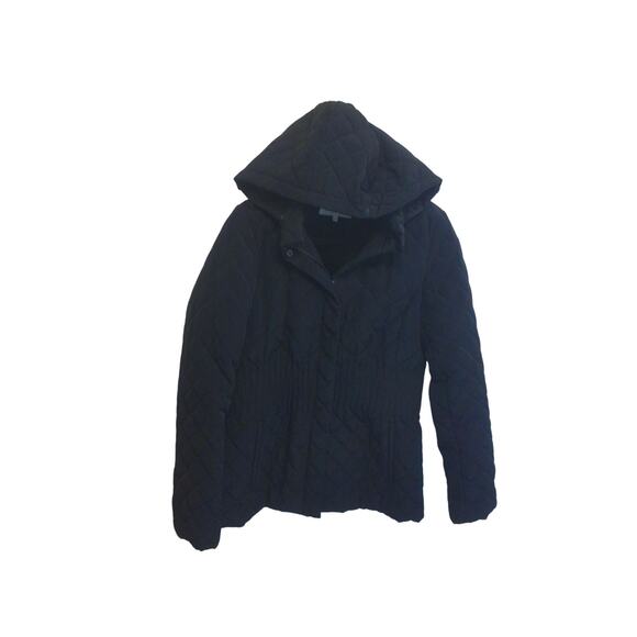 CALVIN KLEIN Black Hooded Quilted Puffer Style Jacket Coat Size Medium - Picture 9 of 9
